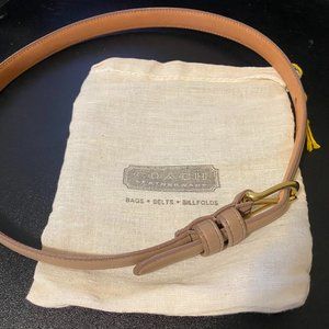 Coach Vintage Taupe Leather Belt Size S